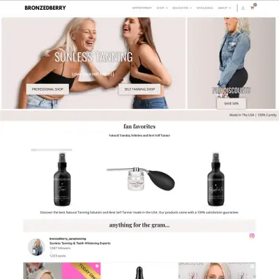 bronzedberry website revamp and updated shopping