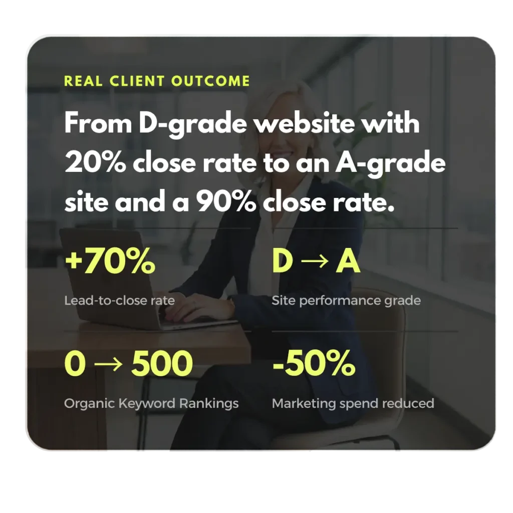 website hero stats with amie burkholder